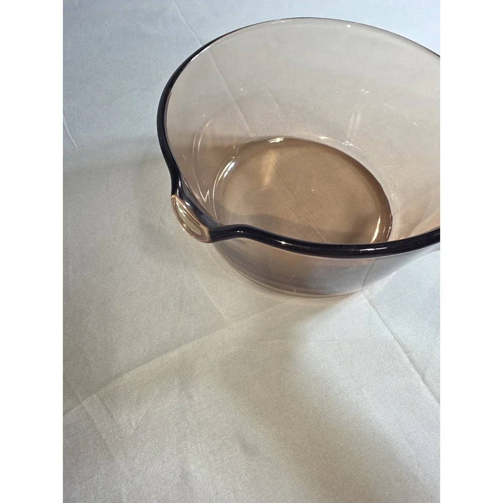 Vision Corning Ware Glass 1 Liter Saucepan Pot Pour Spout USA No Lid